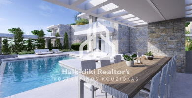 For sale is a 4-bedroom villa under construction with a swimming pool and sea view. Photo 
