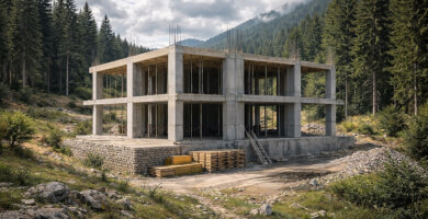 Οικοδομές 450 τ.μ. στα μπετά στο Λιβάδι Παρνασσού