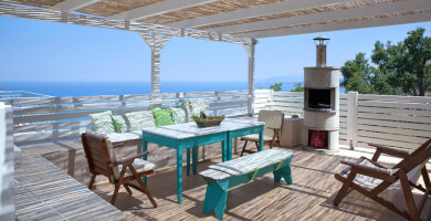 Πέτρινη Βίλα με Πανοραμική Θέα & Ξενώνα στον Αγωνα Φωτογραφία 