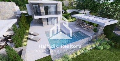 For sale is a 4-bedroom villa under construction with a swimming pool and sea view. Photo 